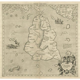 Mercators Ptolemaic Map of Taprobana For Sale