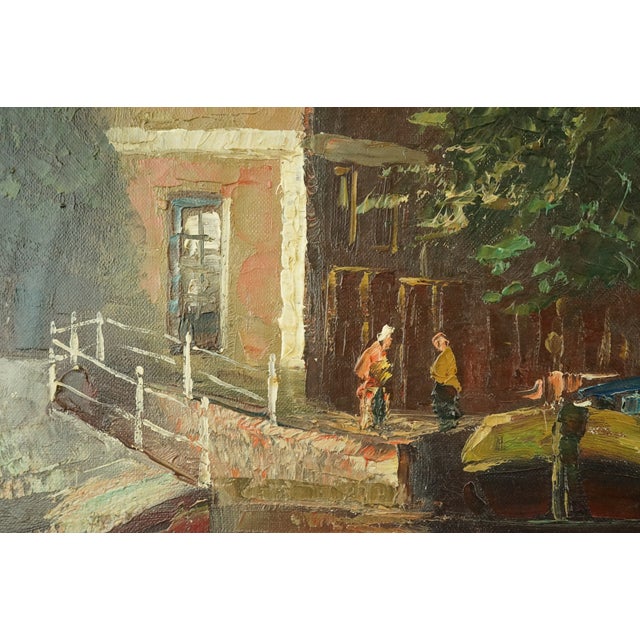 G. Winkelberg, Landscape View of Amsterdam, 1920s, Oil on Canvas, Framed For Sale - Image 10 of 18