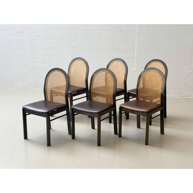 Elegant chairs by the swiss manufacturer dietiker from stein am rhein, crafted in the 1980s. These chairs combine classic...
