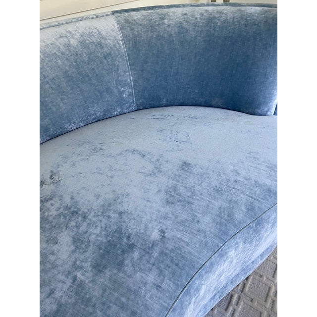 Textile Burton James Modern Curve Couch With Pillows For Sale - Image 7 of 13