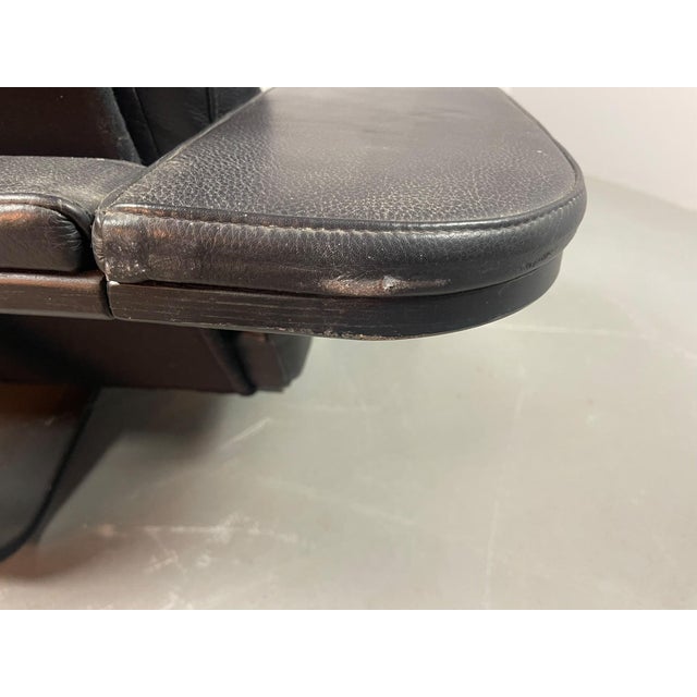 Black Leather Kroken Two-Seater Sofa by Åke Fribytter for Nelo Möbel, Sweden, 1970s For Sale - Image 10 of 17