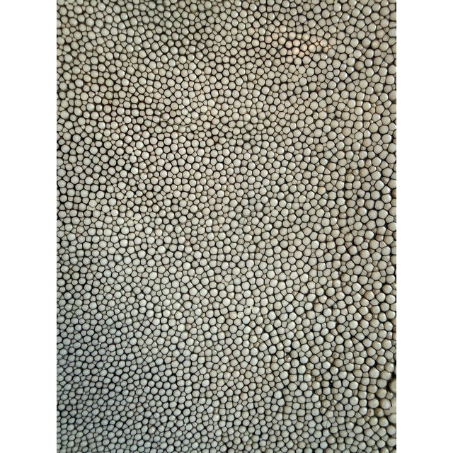 Wood Shagreen Side Chair With Fortuny Upholstery For Sale - Image 7 of 14