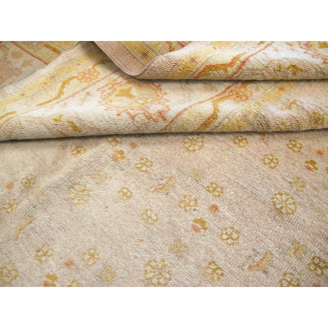 Ivory Galerie Shabab Collection Early 20th Century Turkish Oushak Carpet For Sale - Image 8 of 8