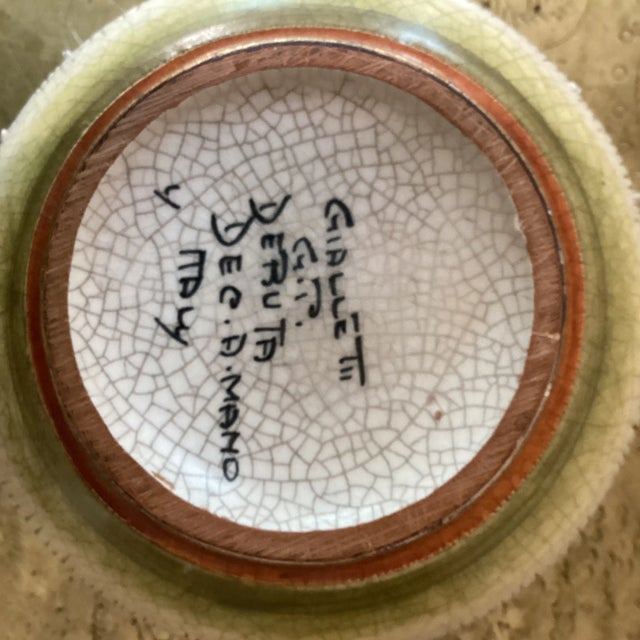 Early 20th Century Antique Deruta Italy Pottery Ashtray Hand Painted Artist Signed For Sale In Chicago - Image 6 of 13