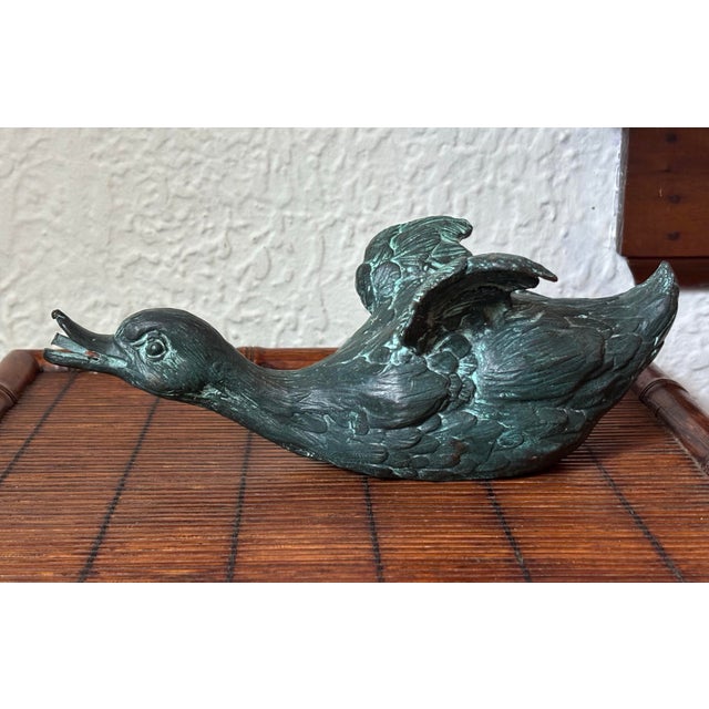 1980s Copper Verdigris Duckling Fountainhead For Sale - Image 10 of 10