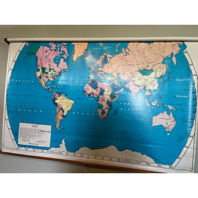 Fabulous map. Bright, cheery, great style. No matter that some of the country boundaries are dated, the overall continent...
