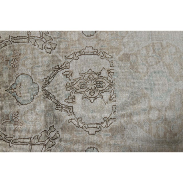 1970s Vintage Persian Handmade Wool Cotton Beige Area Rug For Sale - Image 11 of 11