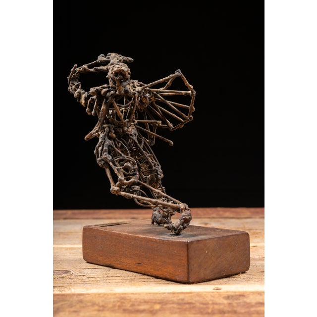 Brutalist Mid 20th Century Welded Steel Abstract Brutalist Figure Sculpture by Donald E. Smith For Sale - Image 3 of 8