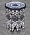 White and Black Moroccan Hand-Painted Accent Table For Sale In Orlando - Image 6 of 6