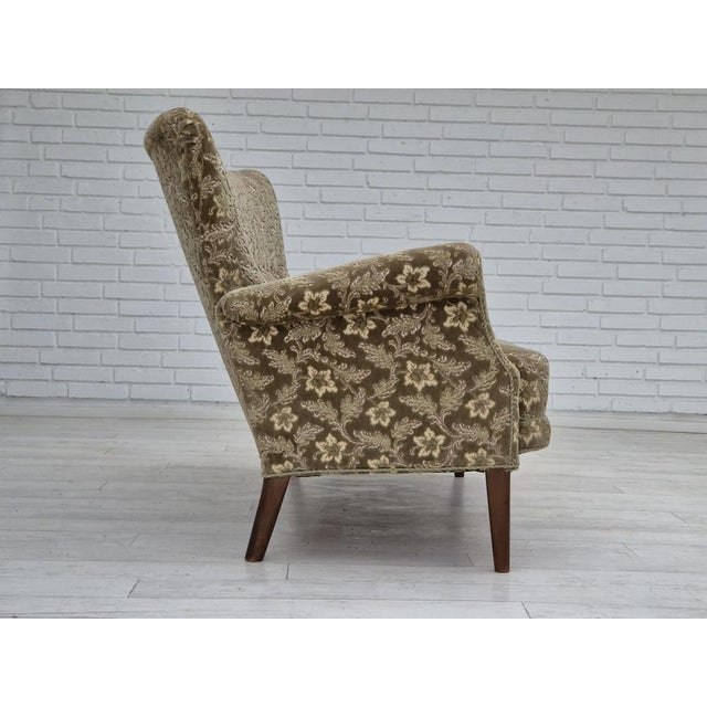 Danish 2 Seater Sofa in Velour by Fritz Hansen, 1950s For Sale - Image 9 of 18