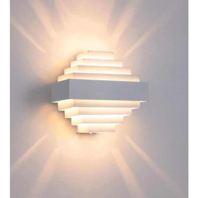 White Wall Light from Jules Wabbes, Belgium, 1970s For Sale - Image 13 of 14