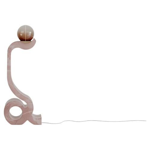 Onice Rosa Marble Stone Lucerna Lamp by Esther Knopfler For Sale - Image 17 of 17