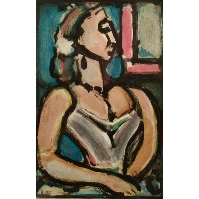 Expressionism Georges Rouault "Femme Fiere" From The Suite "Les Fleurs Du Mal"" 1938 Reproduction Print For Sale - Image 3 of 6