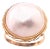 14 Karat Yellow Gold Dome Pearl Ring For Sale
