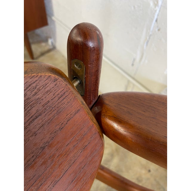 Pair Arne Hovmand Olsen Rare Danish Modern Teak Chairs For Sale - Image 12 of 13