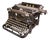 German Black Enamel and Chrome Typewriter by Wanderer Werke, 1935 For Sale