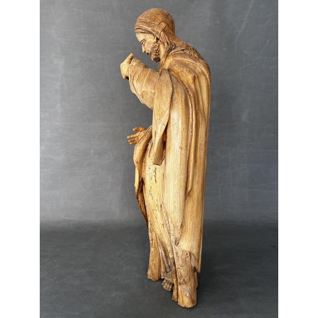 Hispanic Filipino Religious Carving in Birch by San José, 1800s For Sale - Image 3 of 13