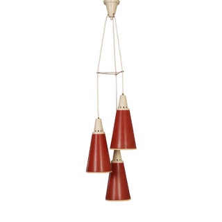 Red Perfolux Pendant by N. Hiemstra for Hiemstra Evolux, 1950s For Sale