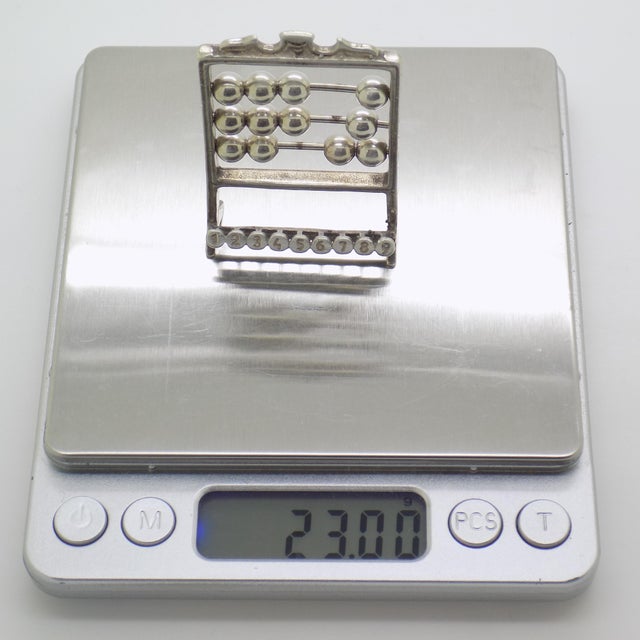 Silver Vintage Italian Handmade Silver Abacus Figurine, 1970s For Sale - Image 8 of 11