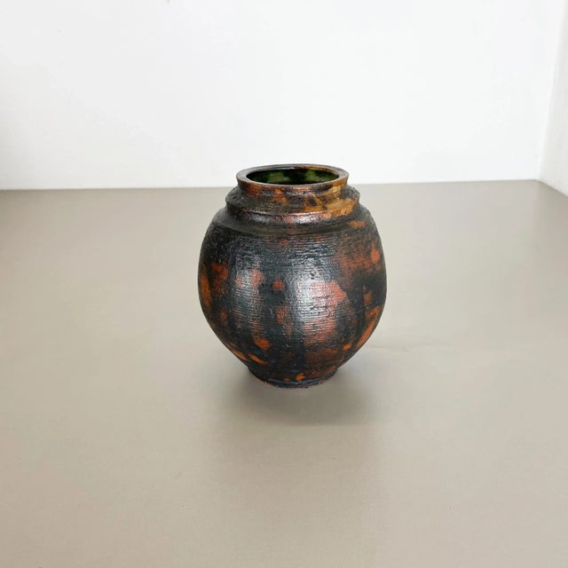 Abstract Ceramic Studio Pottery Vase by Gerhard Liebenthron, Germany, 1970s For Sale - Image 3 of 18