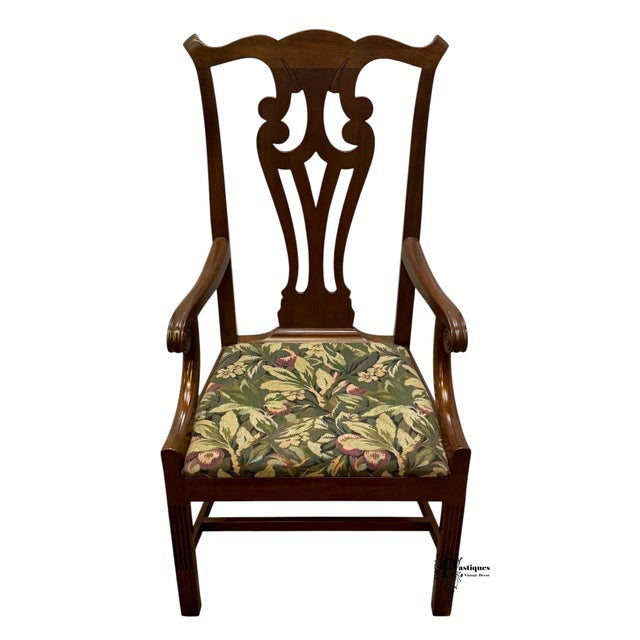 Vintage Kittinger Traditional Chippendale Style Mahogany Accent / Dining Chairs - Pair For Sale - Image 10 of 12