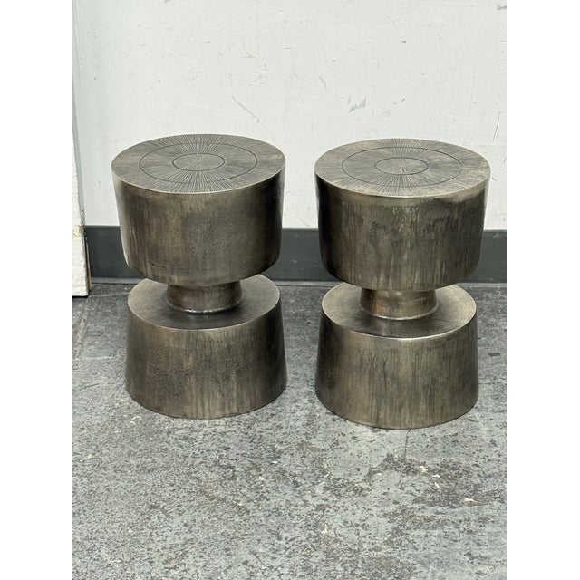 Design Plus Gallery presents a Pair of Victor Side Tables/Stools from Moe's Home. The sculptural accent tables/stools are...