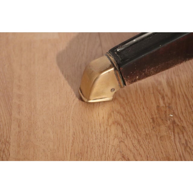 Mahogany and Black Glass Dining Table by Osvaldo Borsani for Fratelli Turri, Italy, 1950s For Sale - Image 12 of 13