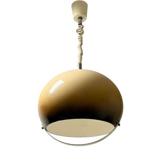 Italian Space Age Gradient Brown Methacrylate Pendant Light, 1970s For Sale
