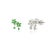 Tsavorite Double Flower Modern Earrings for Her in 14k Solid Gold- 2 Pieces For Sale In New York - Image 6 of 10