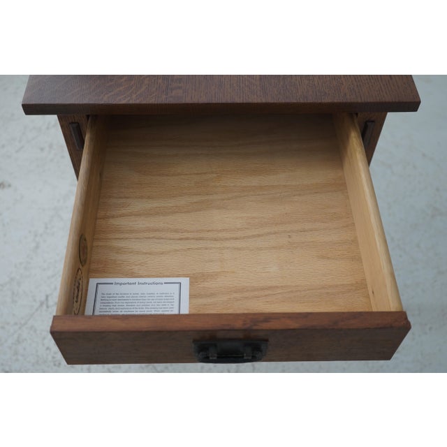 Stickley Stickley Mission Oak Arts & Crafts 1 Drawer End Table For Sale - Image 4 of 12