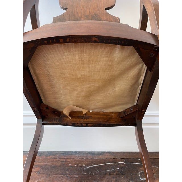 Cream 1980s Pennsylvania House Fiddleback Chair For Sale - Image 8 of 10