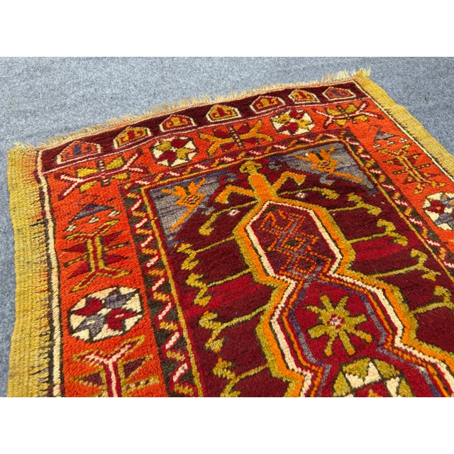 Vintage Turkish Hand Knotted Anatolion Rug For Sale - Image 4 of 6