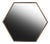 Italian Large Hexagonal Cassiopeia Wall Mirror in Burnished Metal For Sale