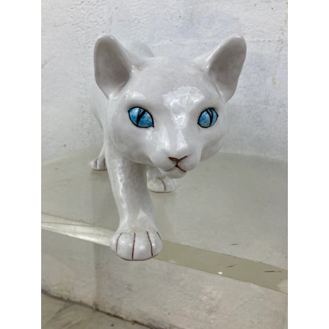 1970s Vintage Italian Terracotta Cat For Sale - Image 5 of 11