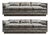 Pair of Mid-Century Modern Tuxedo Sofas in the Style of Milo Baughman for Thayer Coggin For Sale