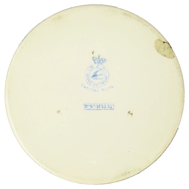 A lovely example of a turn of the 20th century English Carlton Ware porcelain match striker. The piece features a center...