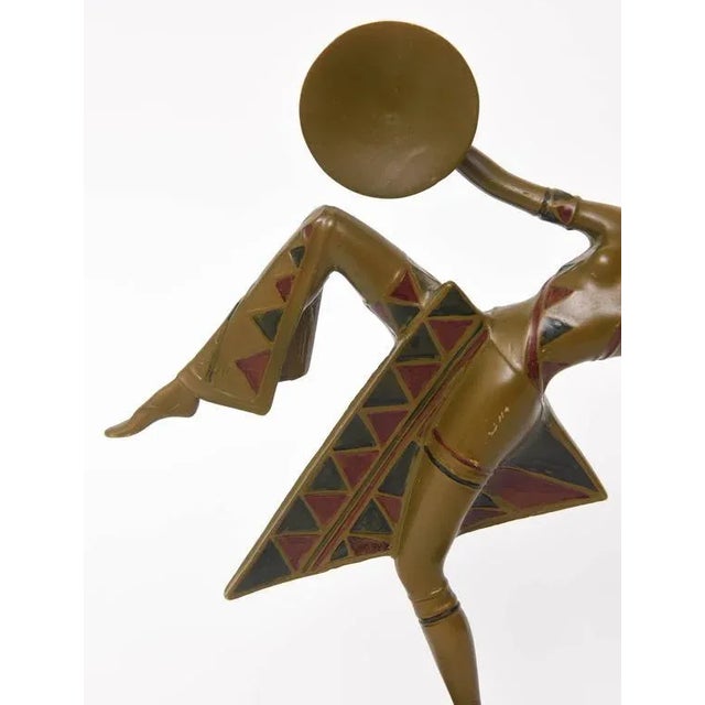 Art Deco "Dancer" Gerda Gerdago Bronze Sculpture For Sale - Image 9 of 12