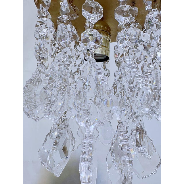 1960s 1960s Italian Brass Rim Upside Down Layered Chandelier For Sale - Image 5 of 9