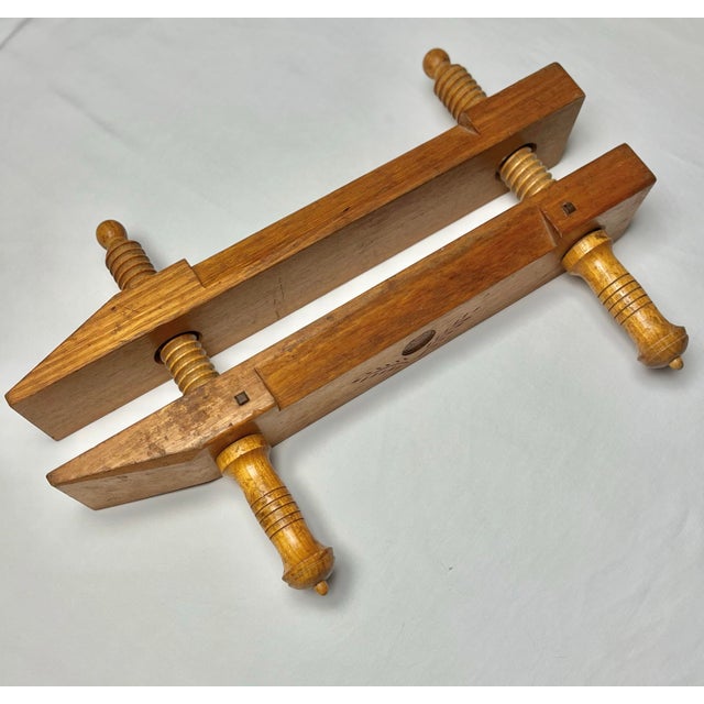 Vintage professional bookbinding pointed finishing press. By Frank Weisner, Toowoomba, Queensland, Australia 2002. All...
