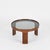 Molteni Italian Round Coffee Table in Walnut with Smoked Glass Top from Molteni, 1960s For Sale - Image 4 of 14