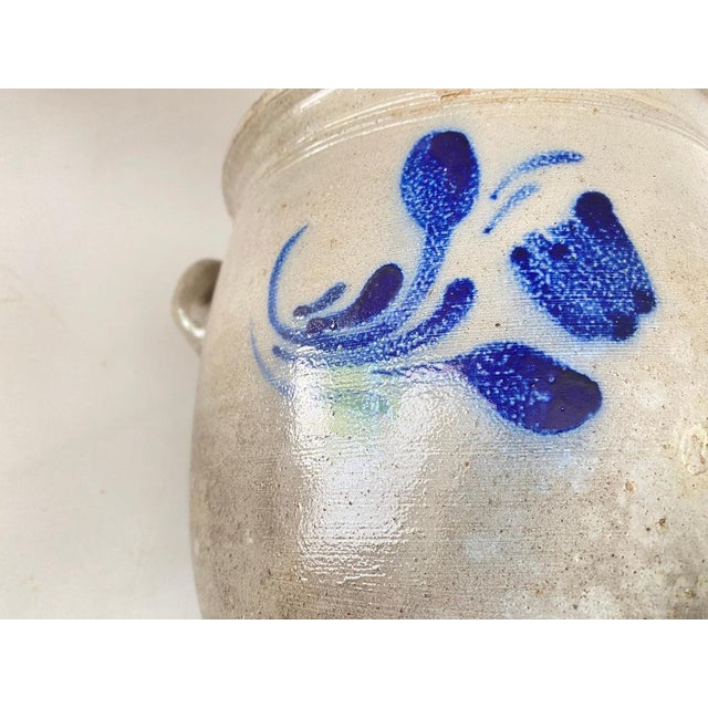 Blue Vintage French Provincial Stoneware Pottery Betschdorf, Set of 3 For Sale - Image 8 of 18