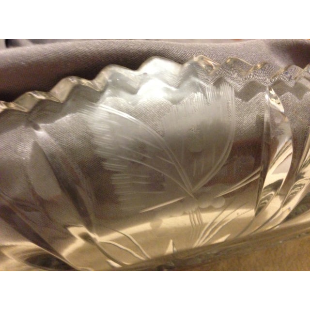 Vintage ABP Pressed Glass Celery Saw Tooth Dish For Sale - Image 9 of 11