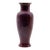 Antique Chinese Flambe Glaze Baluster Vase Oxblood Red With Lavender Shoulder For Sale