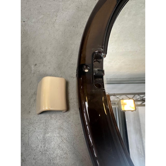 Brown Vintage Tilting Mirror in Smoked Acrylic Glass, 1970s For Sale - Image 8 of 14
