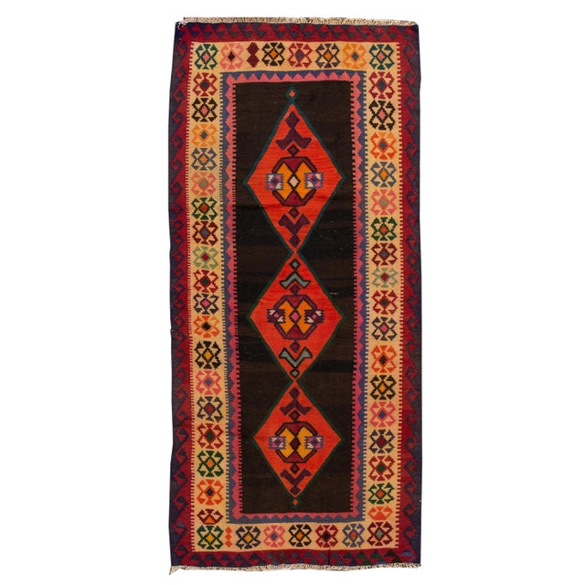 Mid-20th Century Vintage Kilim Runner Rug 4 '4'' X 9' 2''. For Sale - Image 13 of 13