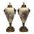 Pair of Antique French A. Daret Hand-Painted Porcelain & Gilt Bronze (Ormolu) Covered Urns With Romantic Rococo Scenes – 16" For Sale