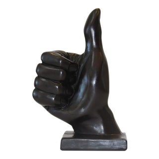 Chocolate Thumbs Up Hand Symbol Sculpture For Sale