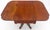 Mid 20th Century Solid Mahogany Heavily Fine Carved Base Folding Drop Leaf Pembroke Table For Sale - Image 5 of 12