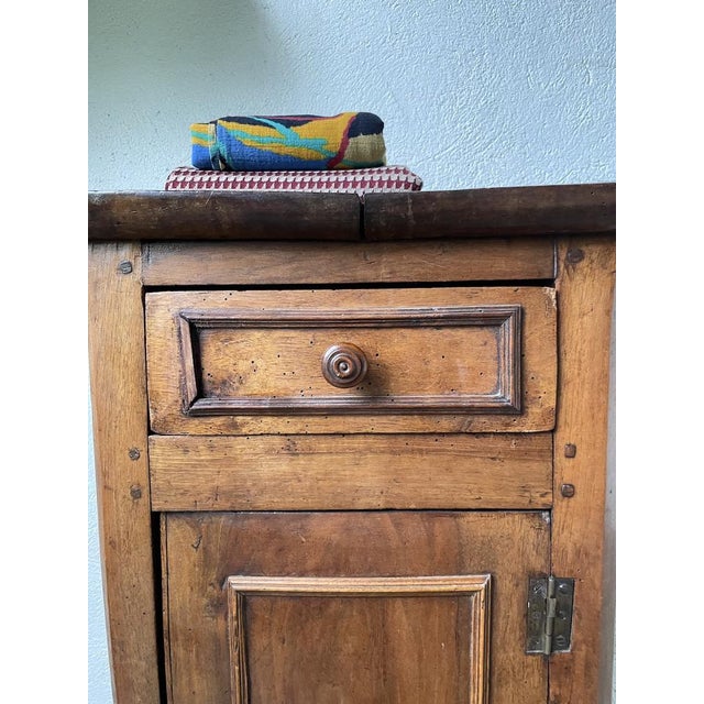Rustic Oak Bedside Table, 1900s For Sale - Image 14 of 18