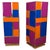Wood Pedestals for Sculpture in Murano Glass and Golden Brass from Justfurnituress SRL, Set of 2 For Sale - Image 7 of 7